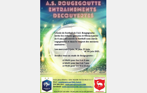 Journées découvertes à l'école de foot de ROUGEGOUTTE